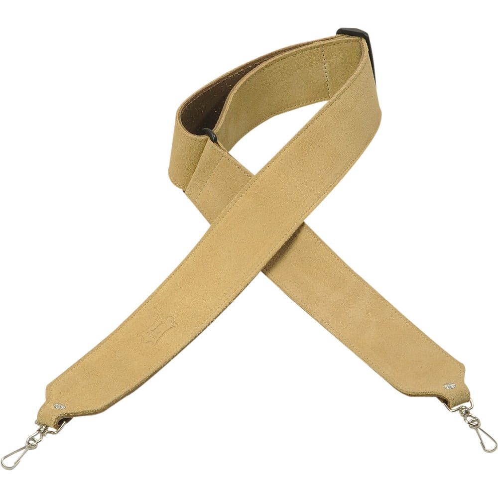 Levy’s 2″ wide tan suede banjo strap | Mega Music Store