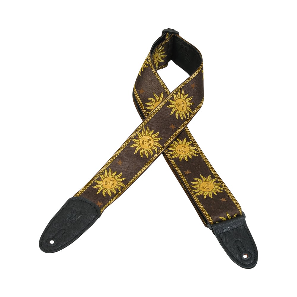 Levy’s 2″ Wide Brown Jacquard Guitar Strap 