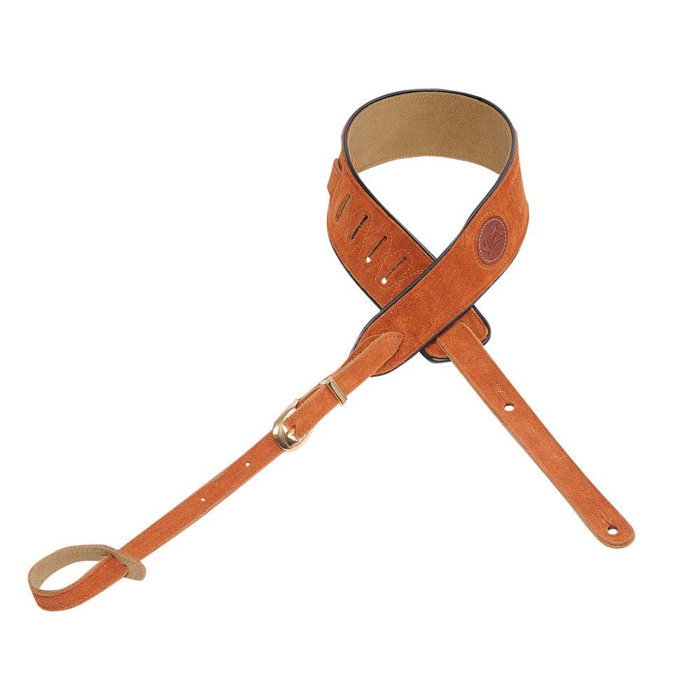 Levy’s 2 1/2″ wide copper suede acoustic/resonator strap | Mega Music Store