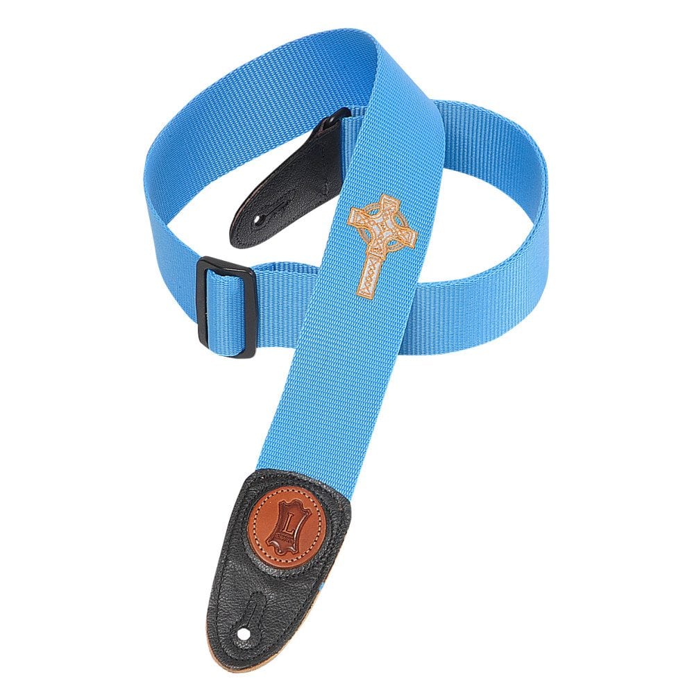 light blue guitar strap