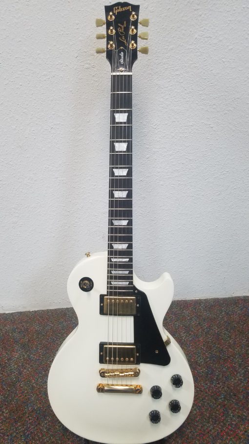 Gibson Les Paul Studio Alpine White W/Gold Hardware | Mega Music Store