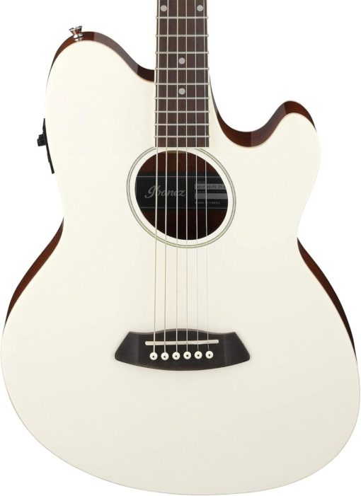 Ibanez TCY10E Acoustic Electric Guitar - White - Image 2